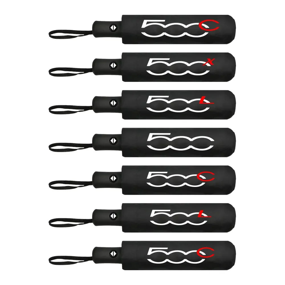 Paraguas automático a prueba de viento con logotipo para Fiat 500/500X/L