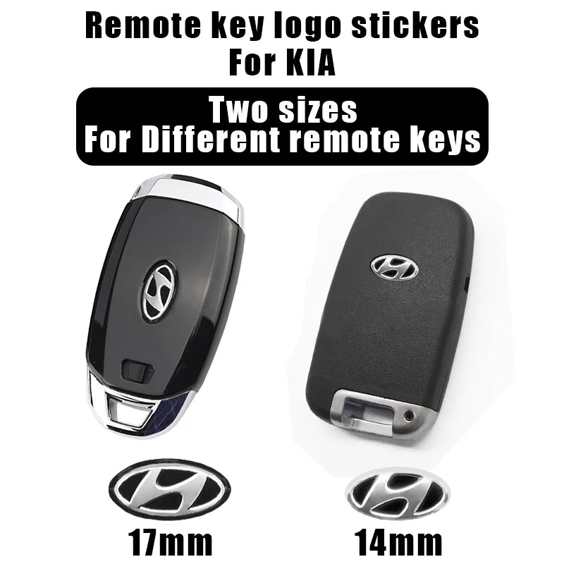 5Pcs 3D Aluminum Key Emblem Decal Set for Top Car Brands