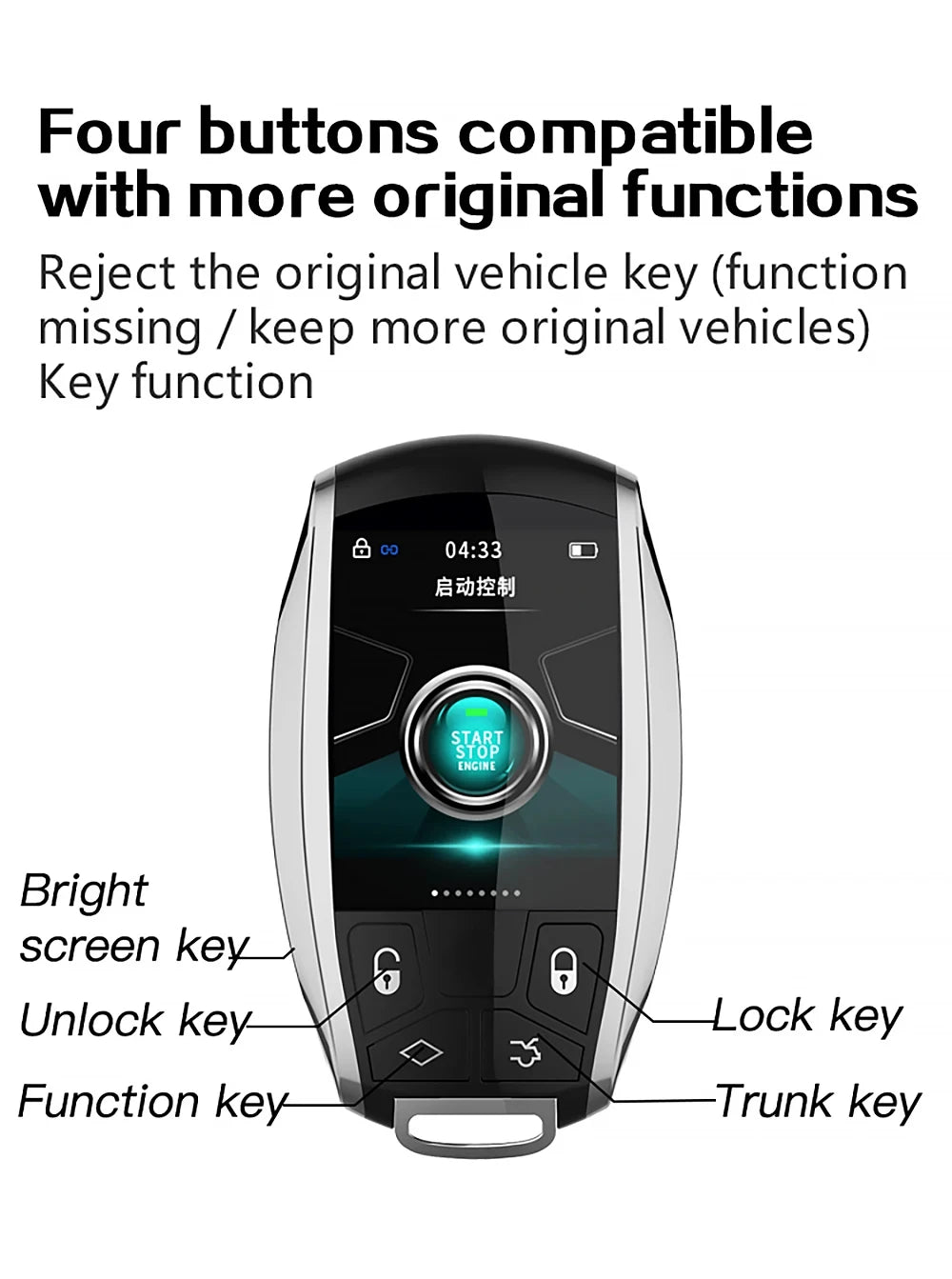Clé intelligente universelle LCD B-One pour BMW, Benz, Audi et plus