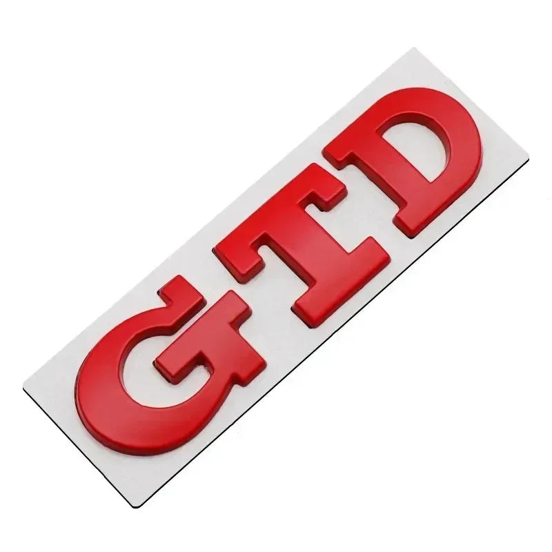 3D Metal GTD Emblem Badge for VW Polo Golf MK4-8 Grill/Trunk
