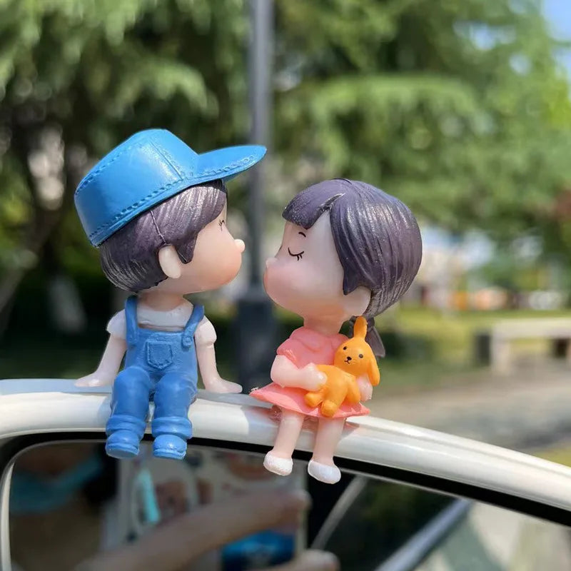 Figurines de couple de dessins animés mignons