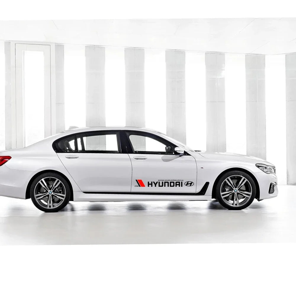 2pcs Sport Side Stripe Stickers for Hyundai