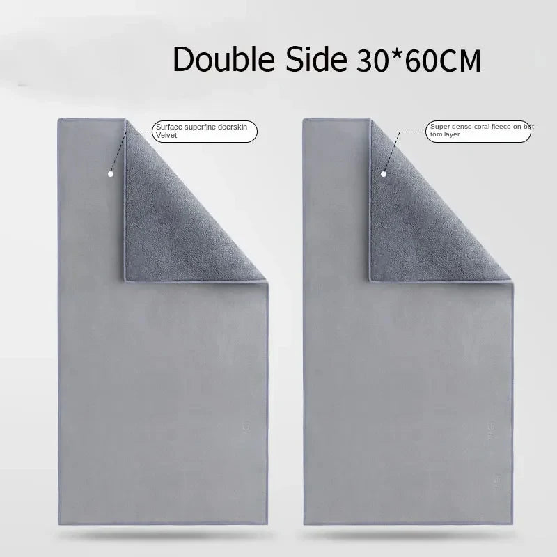 Premium Suede Coral Car Drying Towel for Renault Initiale