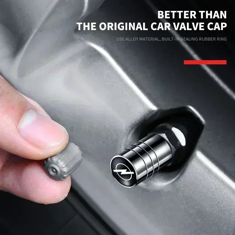 4Pcs Aluminum Valve Caps for Opel