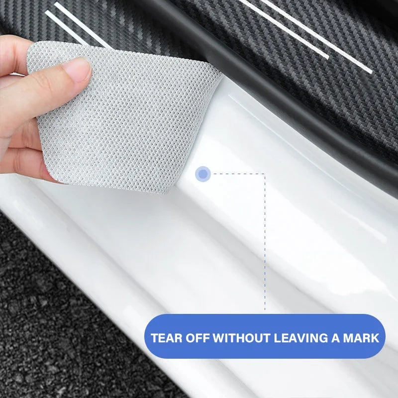 4Pcs Carbon Fiber Door Sill Protectors for Honda Models