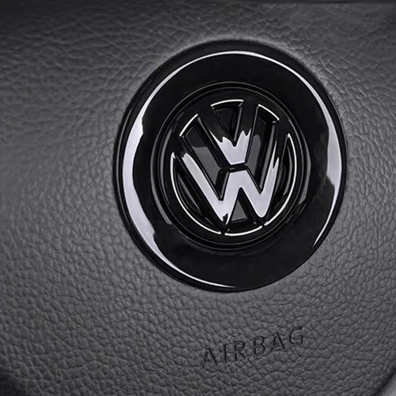 Insignia de dirección de fibra de carbono ABS para Volkswagen