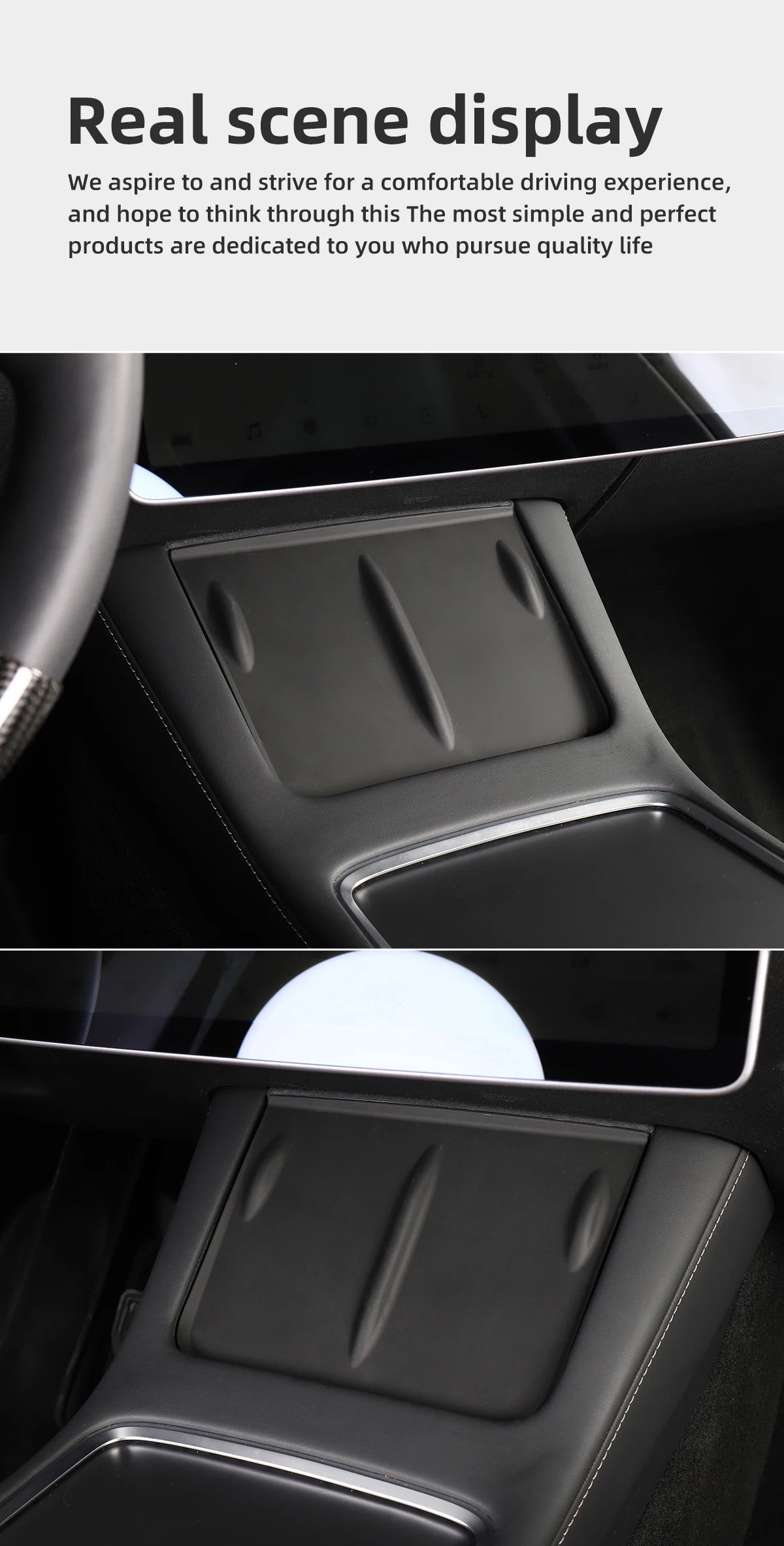 Wireless Charger Pad for Tesla 3/Y/S/X 2022-2024