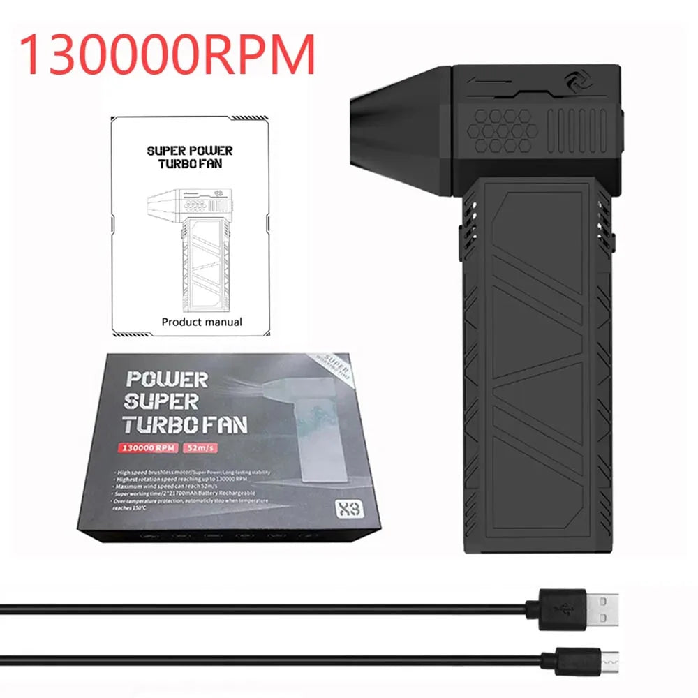 Dépoussiéreur à air turbo CAER 130 000 tr/min - Nettoyage professionnel de voiture et de PC