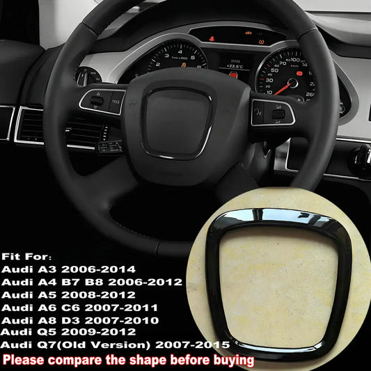 Audi Steering Wheel Logo Frame Trim | A4 A6 Q5 Q7 S3 A5 1Pc