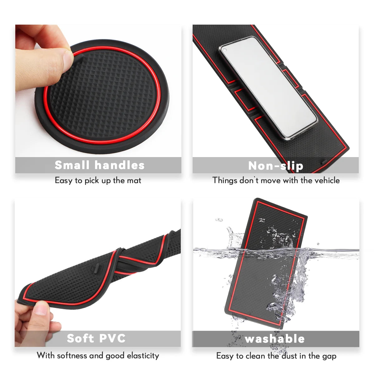 Anti-Slip Door Slot Mats for Peugeot 208/2008 E-Series