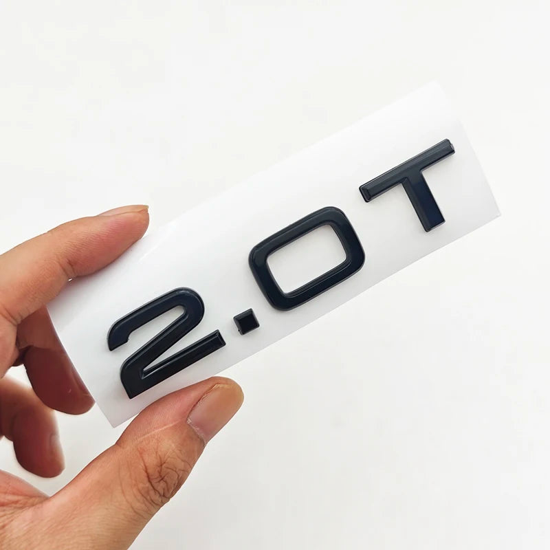 3D 2.0T ABS Emblem Badge for Audi A4 A3 A6 Q5 S3 A5