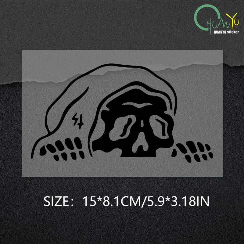 Peep Skeleton Car Sticker – Halloween Die-Cut Vinyl Decal B259A1 BLACK – Car Accessories | MotorWorld Marketplace