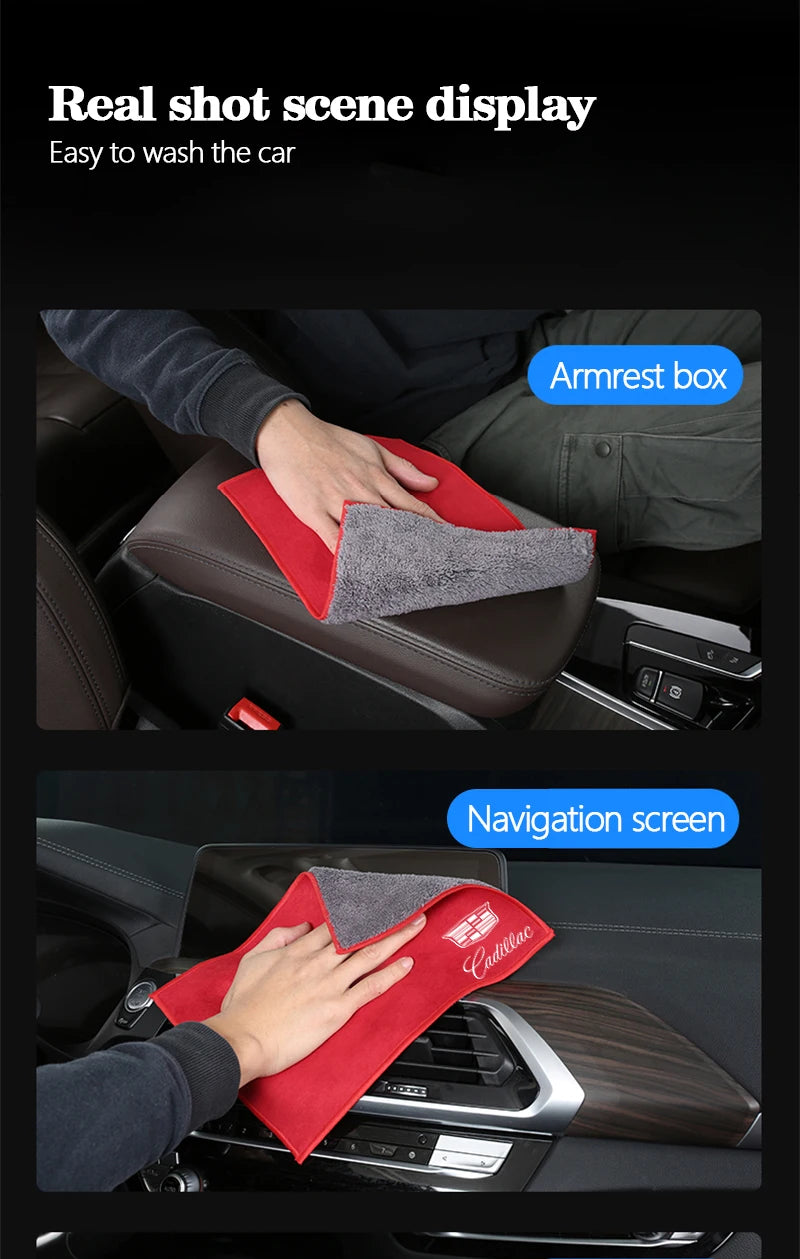 Toalla de microfibra premium para el cuidado y los detalles de Cadillac