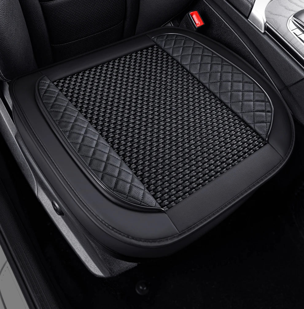 Housse de siège auto universelle en cuir PU, soie glacée, antidérapante, de luxe