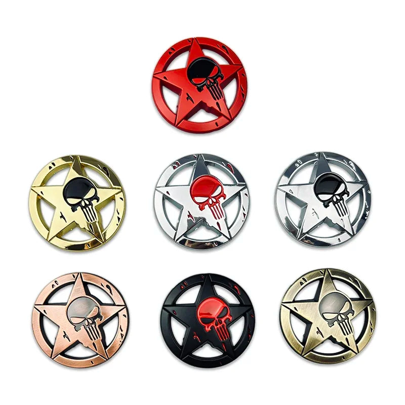 Universal Skull Emblem Badge Sticker