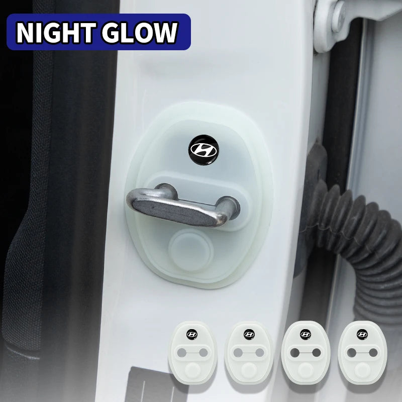 4Pcs Silicone Door Lock Covers for Hyundai