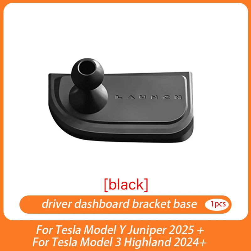 Magnetic Phone Mount for Tesla Y/3 2024-25, ABS, Rotatable black base – Car Accessories | MotorWorld Marketplace