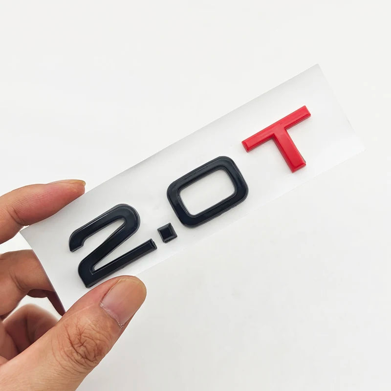 3D 2.0T ABS Emblem Badge for Audi A4 A3 A6 Q5 S3 A5