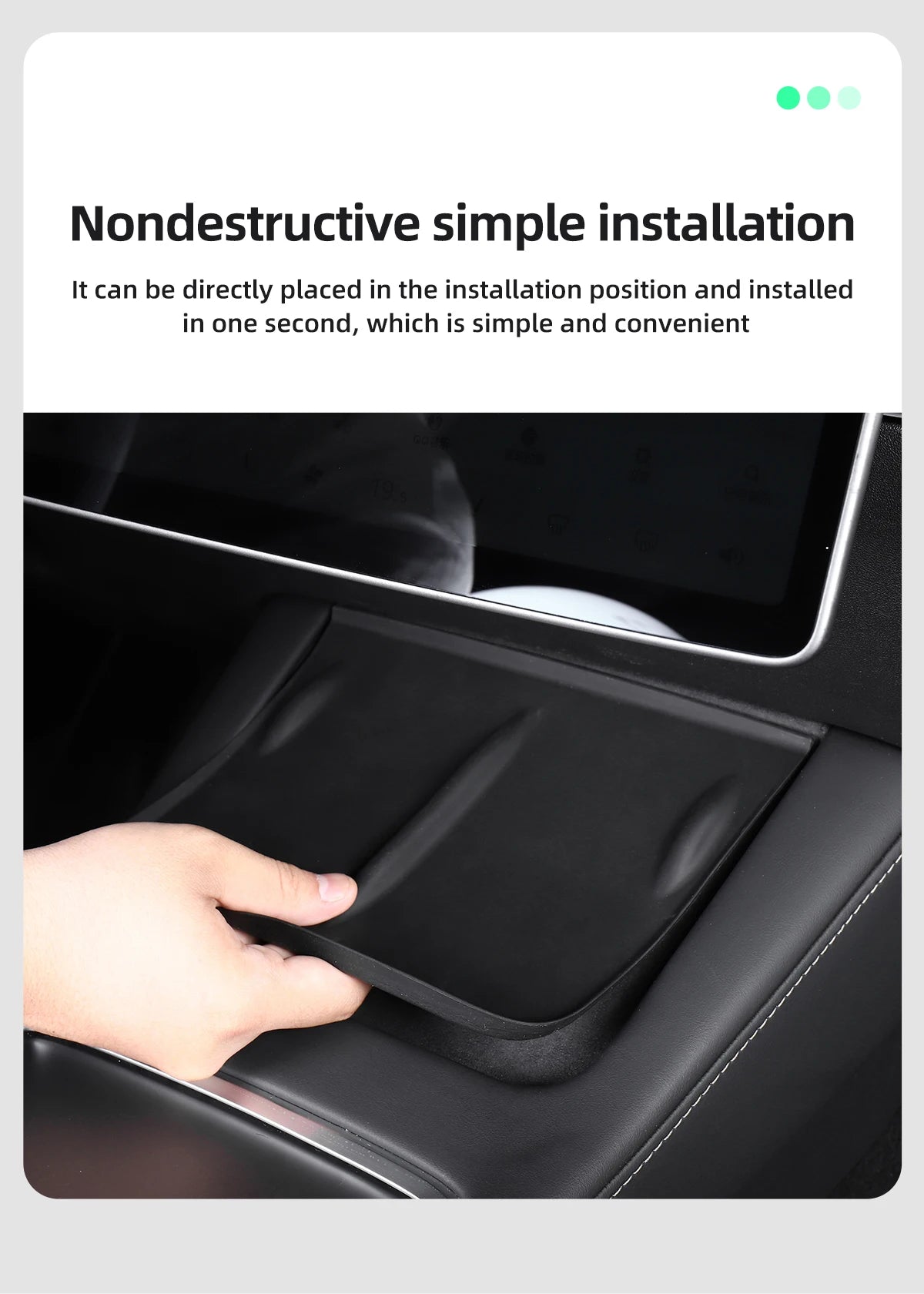 Wireless Charger Pad for Tesla 3/Y/S/X 2022-2024