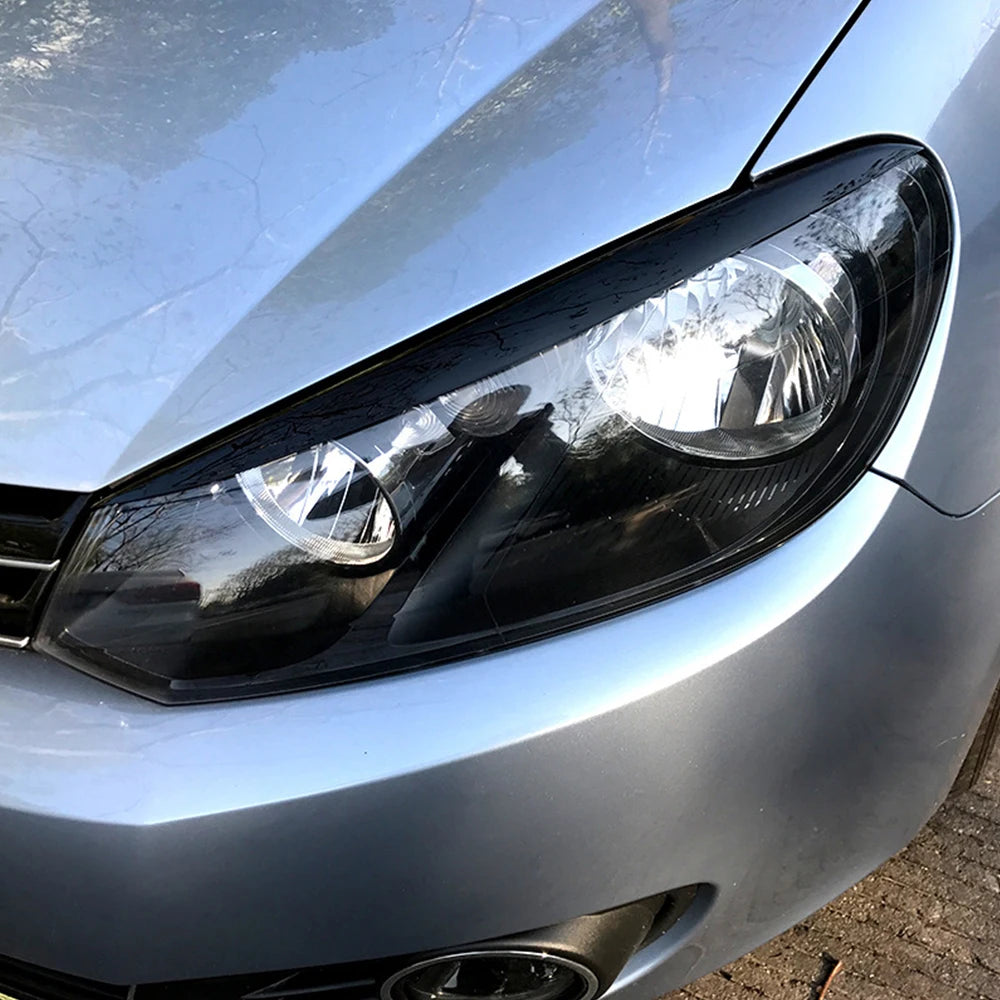 2Pcs Headlight Eyebrow Trim for VW Golf 2008-2013