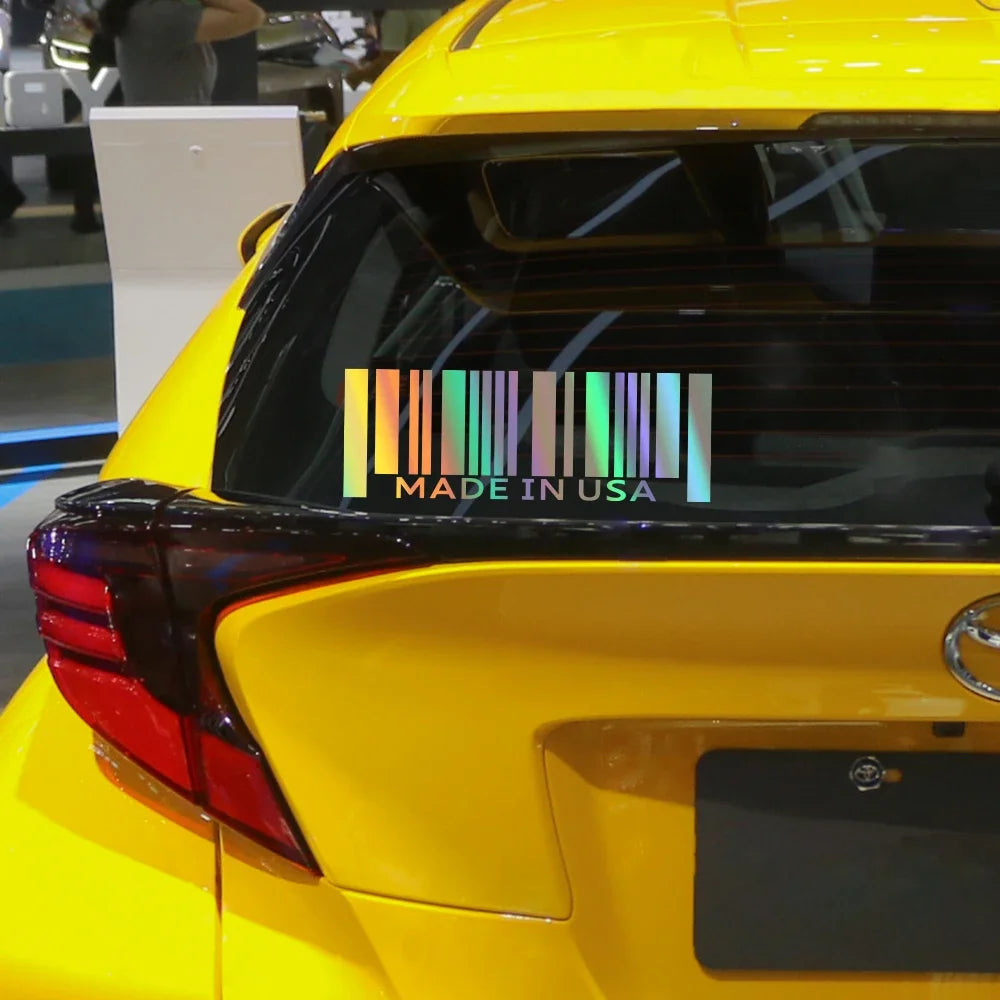 Universal USA Barcode Car Sticker – Premium Vinyl Decal