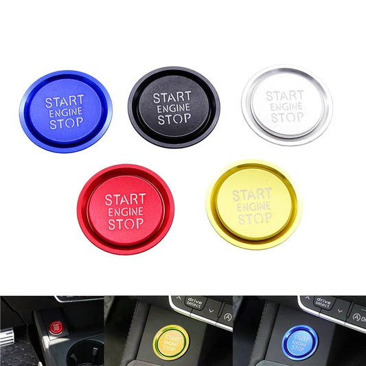 Premium Engine Start Stop Button Ring Cap for Audi, Alloy