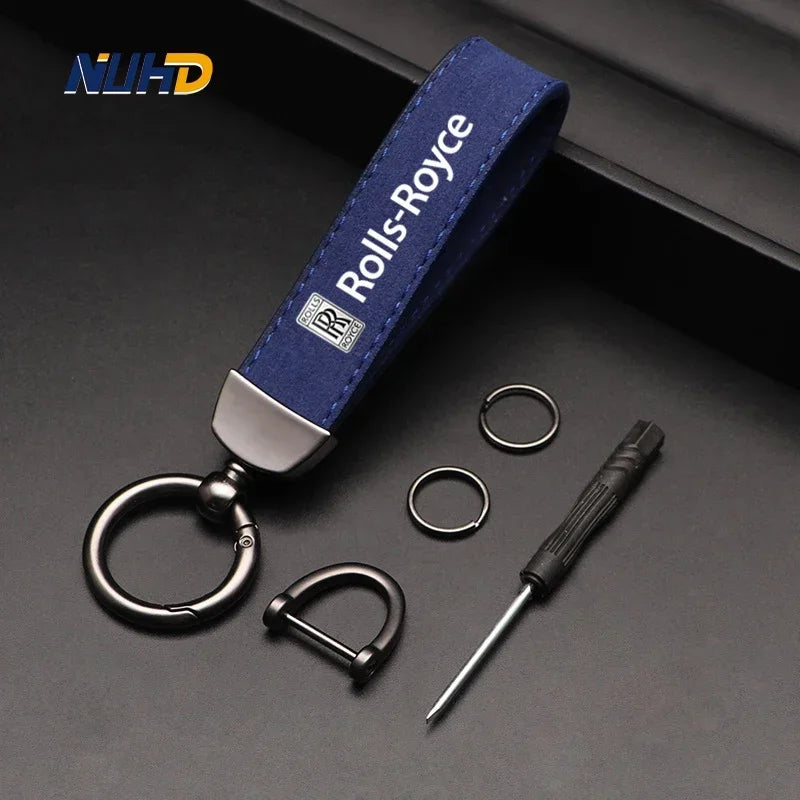 Premium Suede Keychain for Luxury Cars – Anti-Loss, Metal