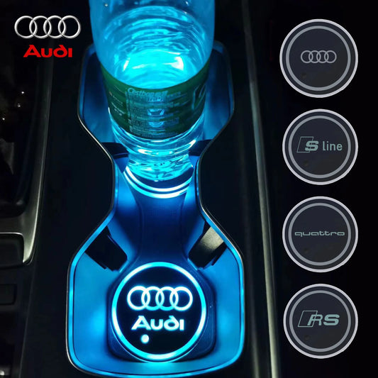 LED Cup Holder Coaster Lights for Audi A1-A8 Q Series S RS