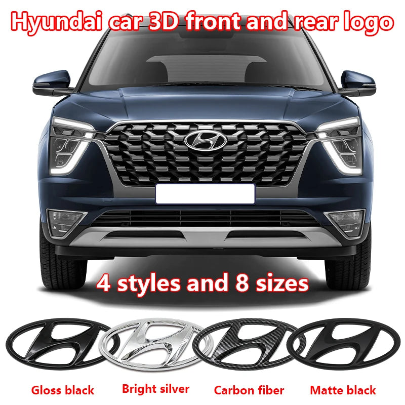 ABS Front Grille Emblem Sticker for Hyundai Tucson Elantra