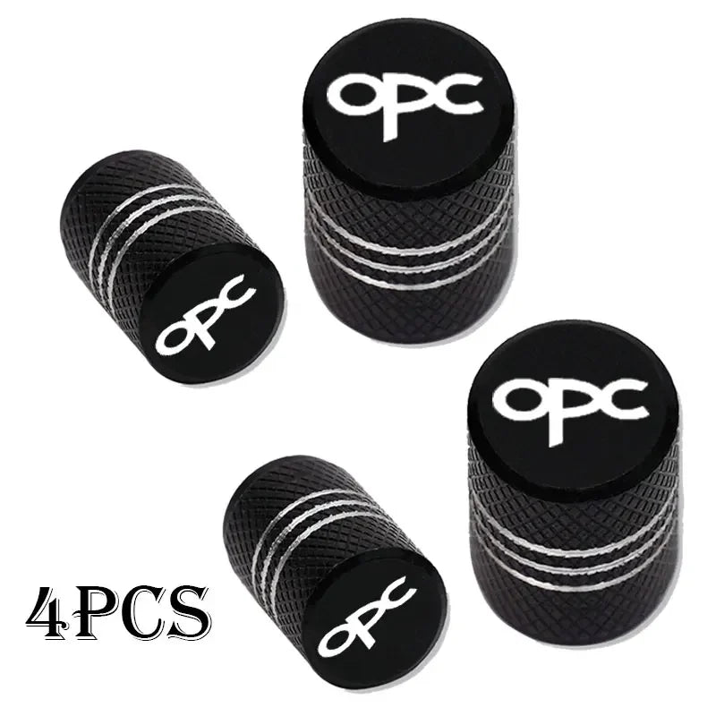 4pcs Opel OPC Tire Valve Caps Waterproof Stem Covers Set