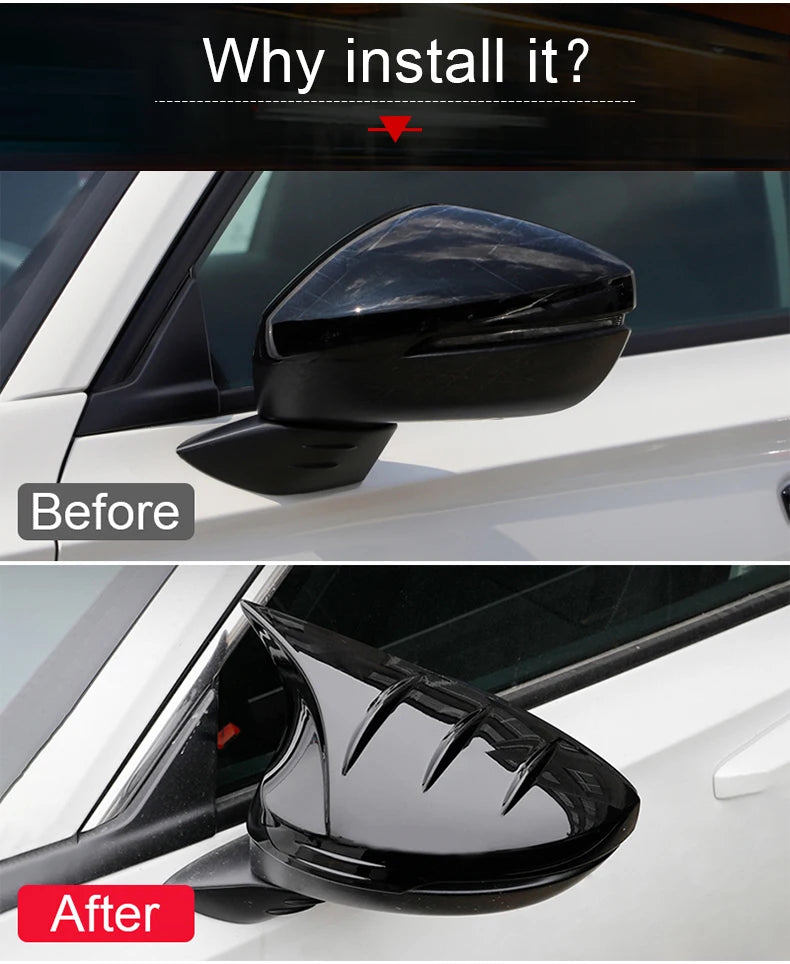 Coques de rétroviseurs en carbone ABS pour Honda Civic 11e génération 2021-2023