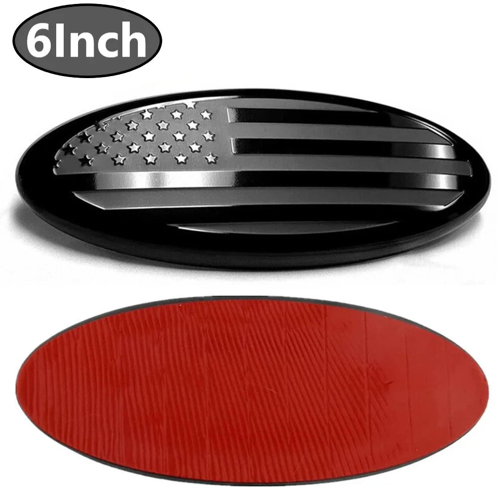 6" US Flag Oval Grille Emblem Badge for Ford F-150 F-350