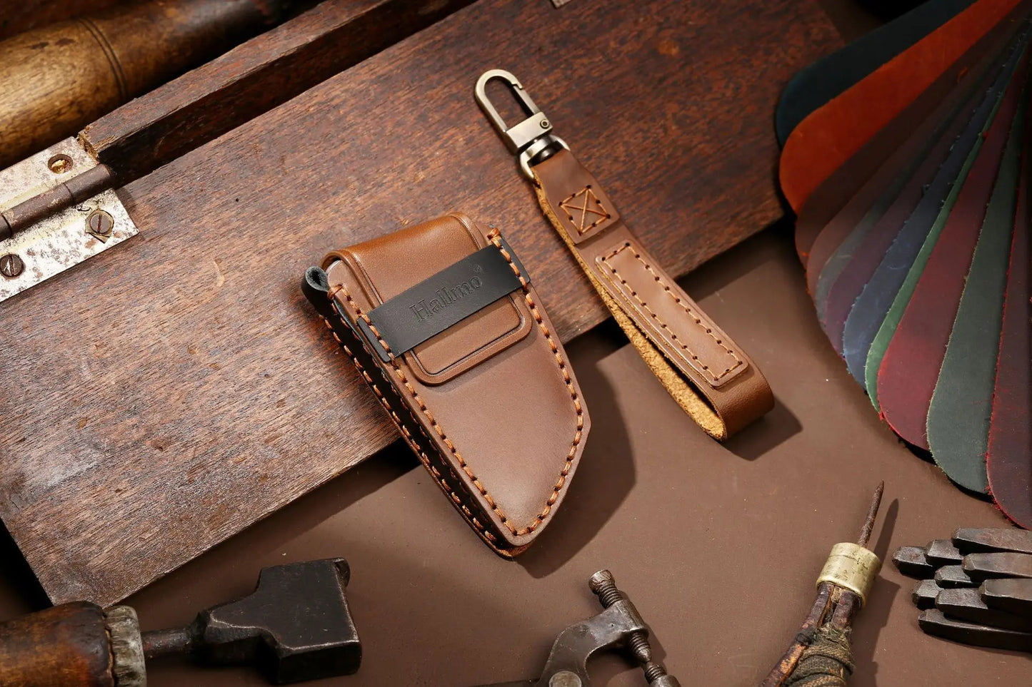 Funda de cuero de lujo para llave de coche BMW Serie 1-7, X1-X6, X5M/X6M