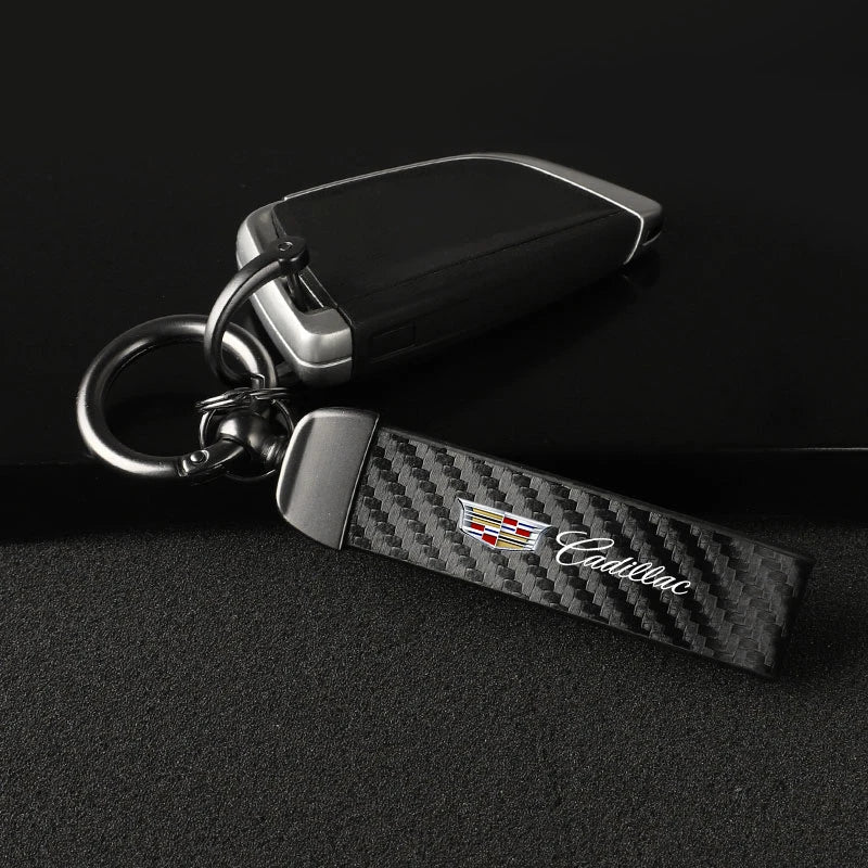 Premium Carbon Fiber Keychain for Cadillac Escalade & More