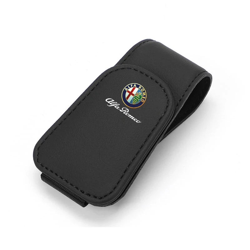 Premium Leather Sun Visor Glasses Clip for Alfa Romeo GT