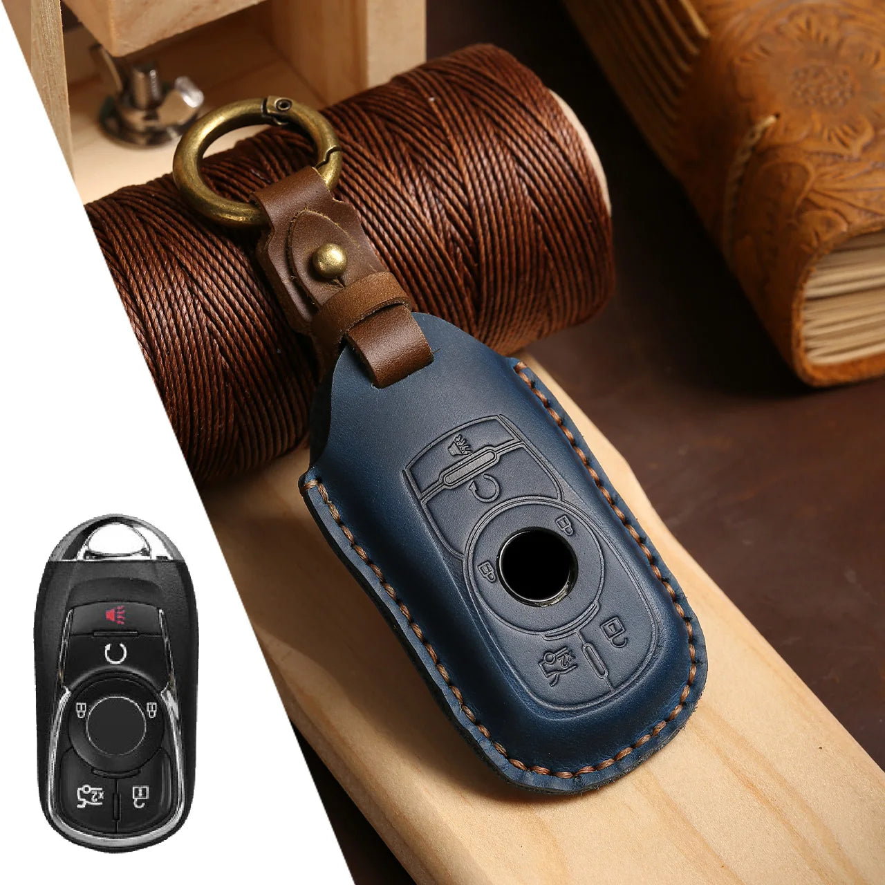Top layer leather Key Case for Buick Envision/Encore/Opel Astra K