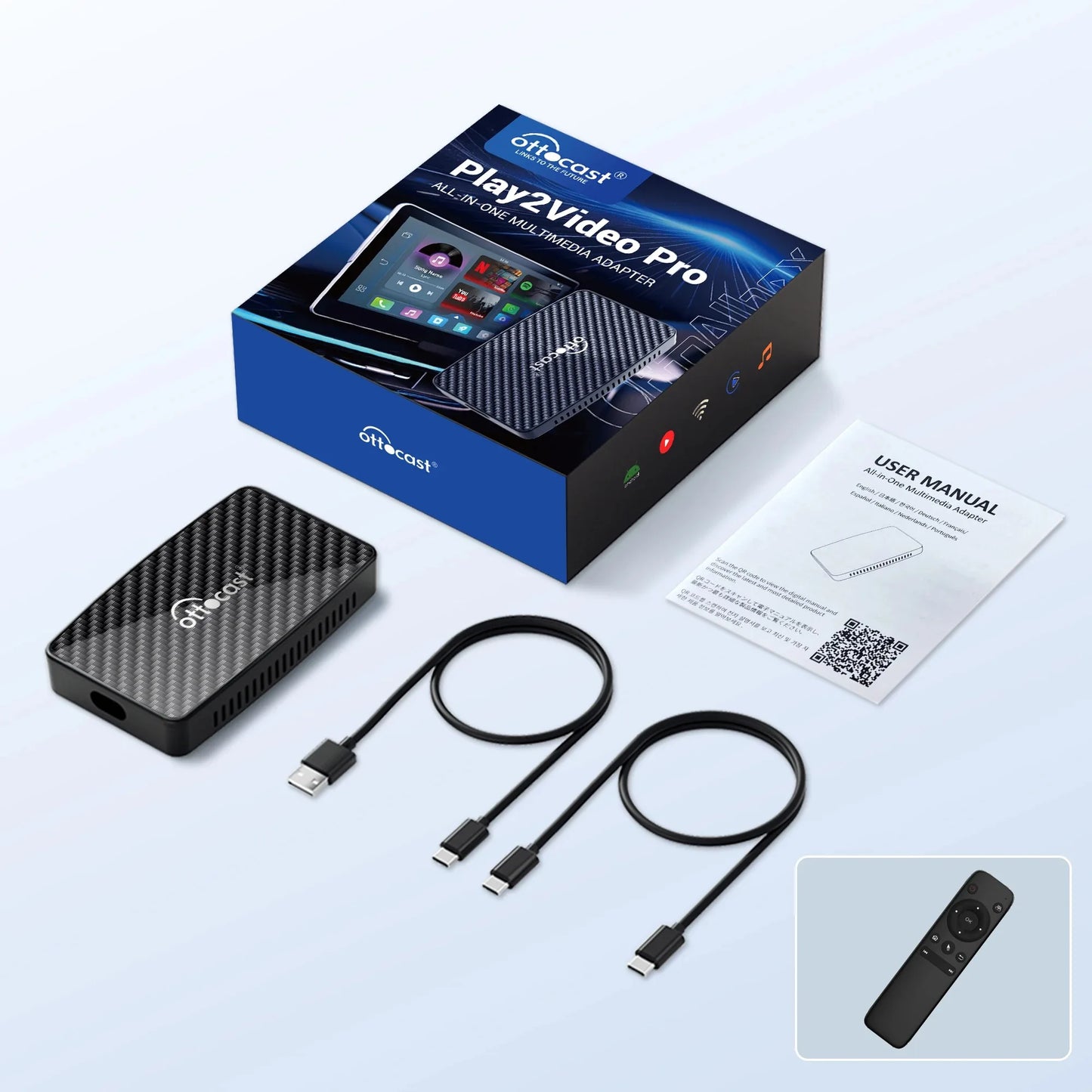 OTTOCAST Play2Video Pro AI Box: Wireless CarPlay & Video With Control – Car Accessories | MotorWorld Marketplace