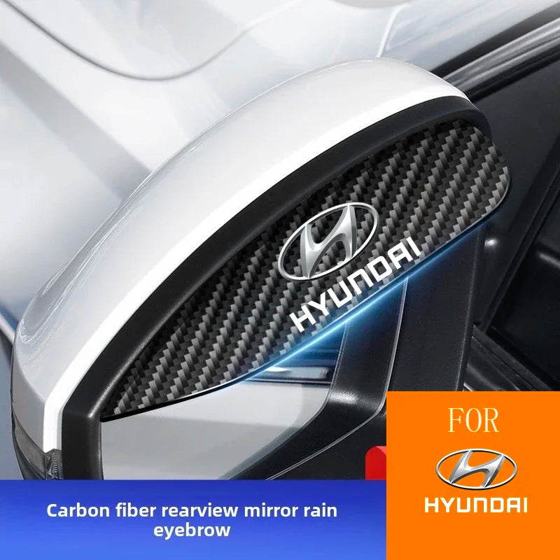 Carbon Fiber Mirror Rain Eyebrow for Hyundai