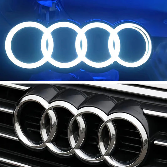 Lámpara LED blanca con logotipo de la parrilla delantera de Audi