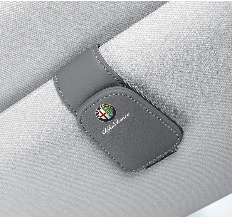 Premium Leather Sun Visor Glasses Clip for Alfa Romeo GT