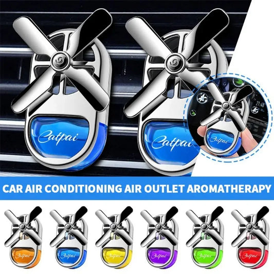 Universal Rotating Propeller Car Air Freshener - Ocean Scent Aromatherapy Vent Clip