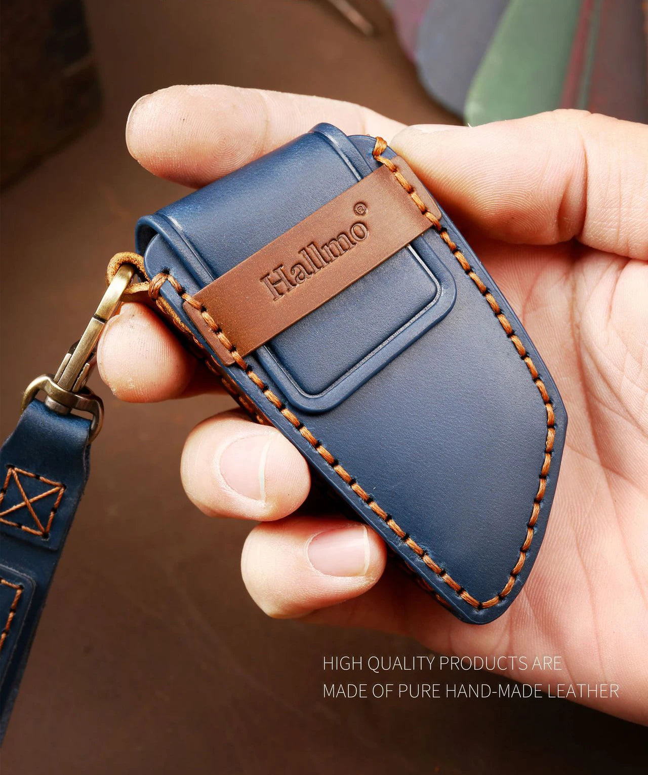 Funda de cuero de lujo para llave de coche BMW Serie 1-7, X1-X6, X5M/X6M