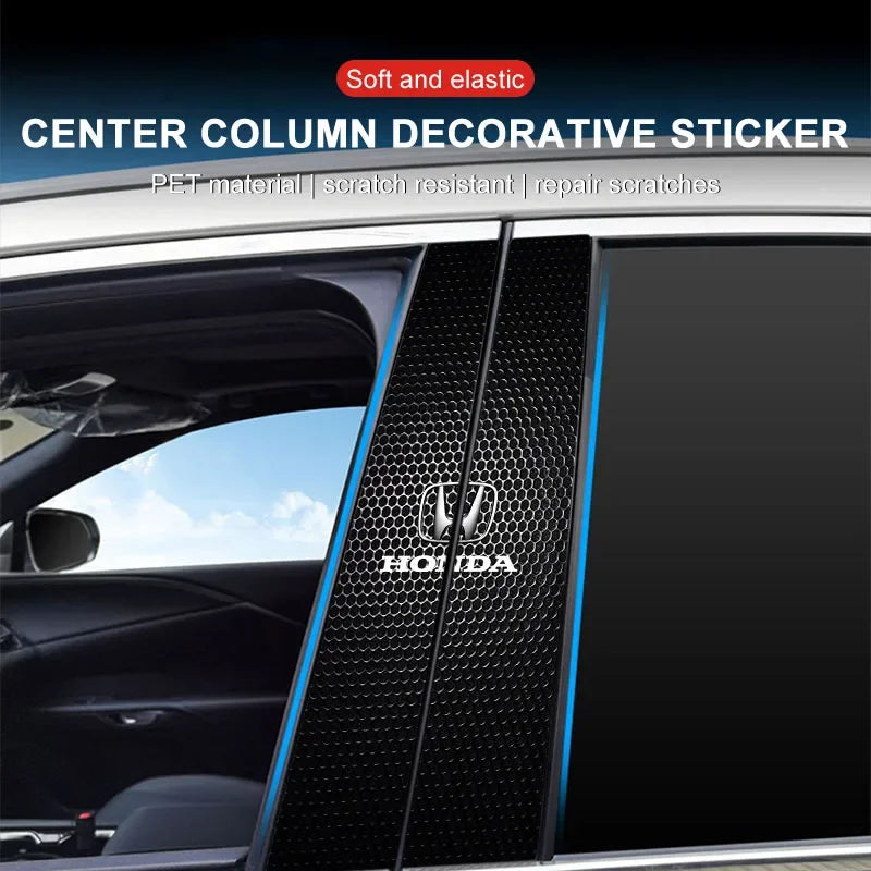 2Pcs Center Pillar Emblem Stickers for Honda Civic Accord