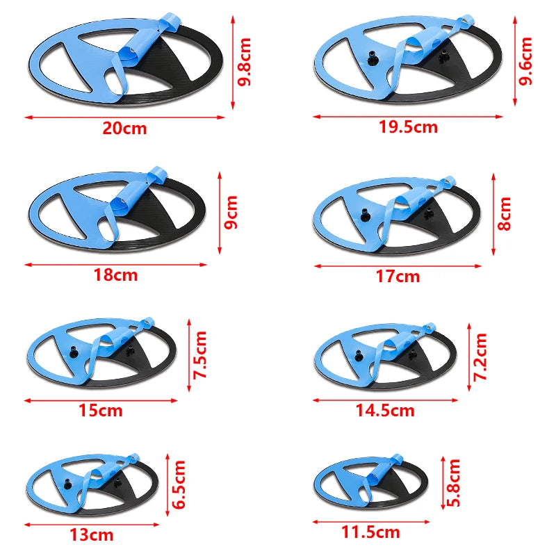 ABS Front Grille Emblem Sticker for Hyundai Tucson Elantra