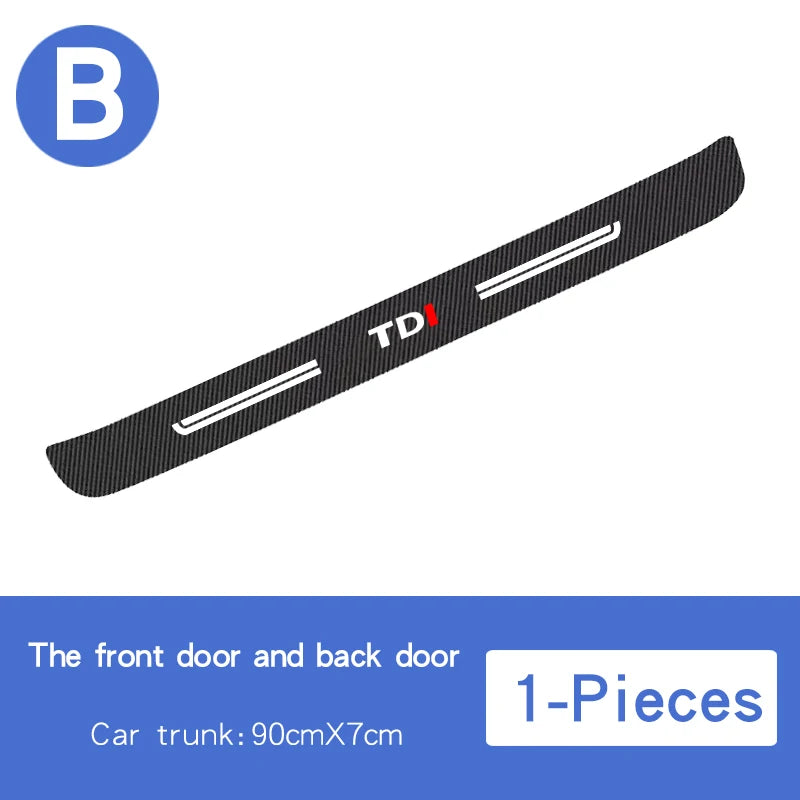 VW TDI TSI Golf/Polo Carbon Fiber Doorsill Protector Film