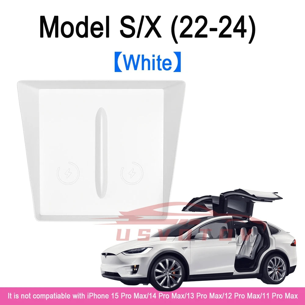 Wireless Charger Pad for Tesla 3/Y/S/X 2022-2024