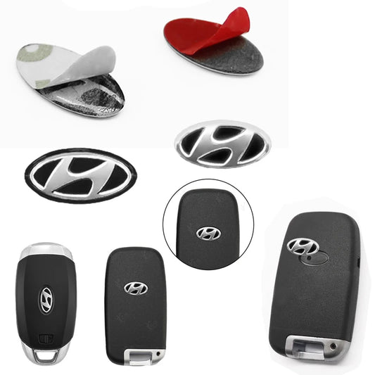 5Pcs 3D Aluminum Key Emblem Decal Set for Top Car Brands