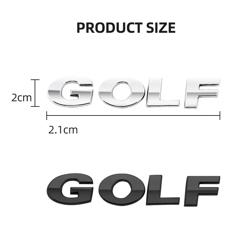 VW Golf 6 7 Rear Trunk ABS Badge Emblem Nameplate Decor