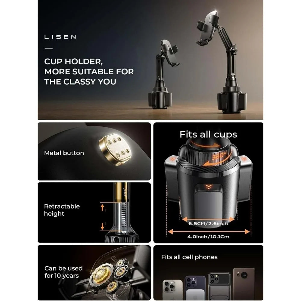 Upgraded 360° Cup Phone Holder, Universal Fit, Pro Quality – Car Accessories | MotorWorld Marketplace