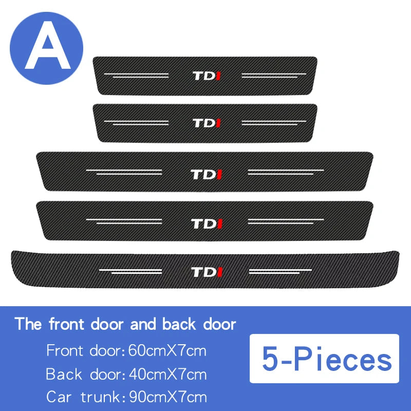VW TDI TSI Golf/Polo Carbon Fiber Doorsill Protector Film